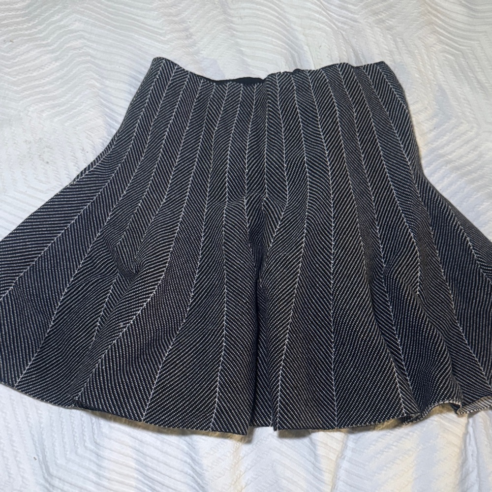 1. State Black and White Skater Skirt